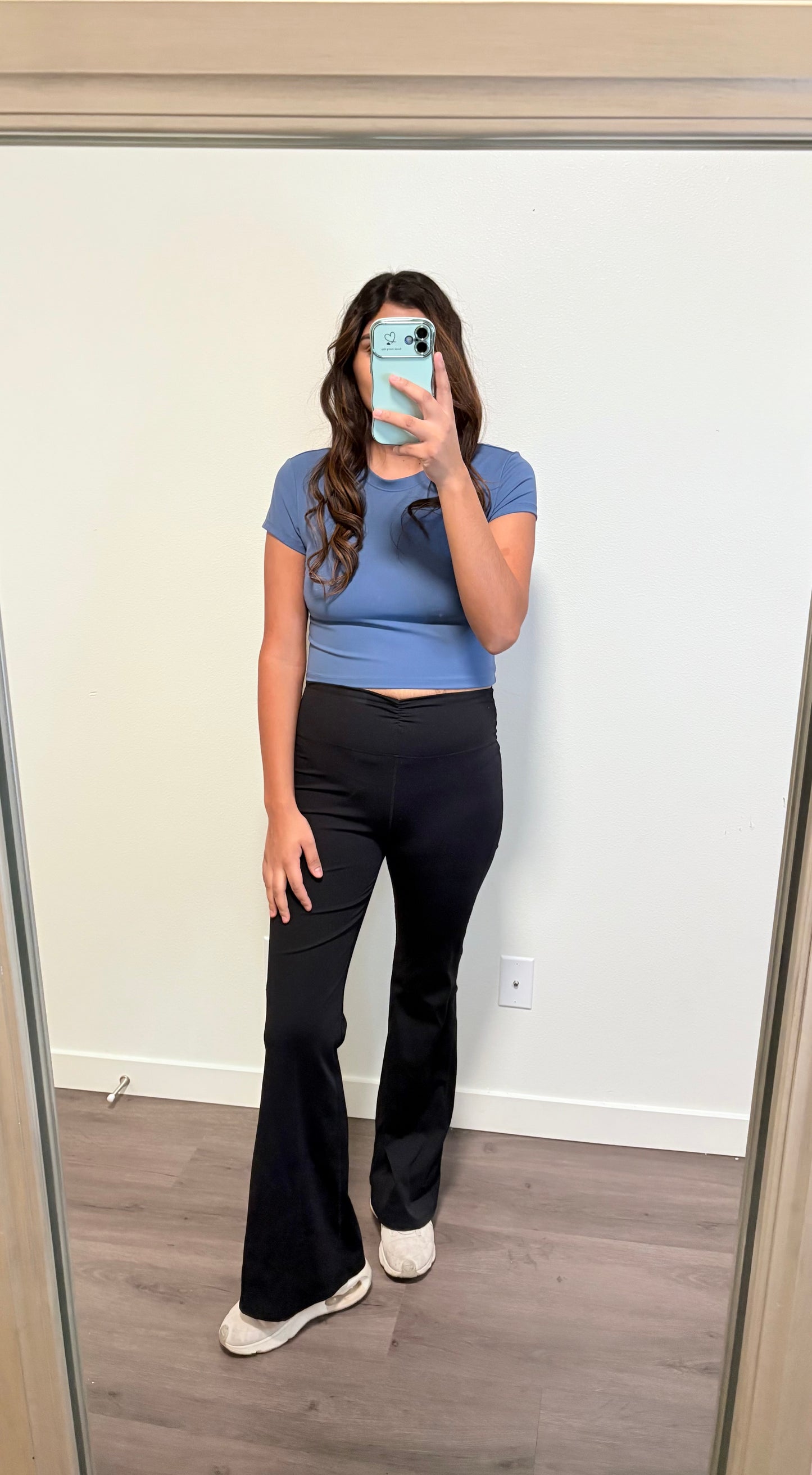 Clarissa Interlock Cropped top (Dusty Blue)